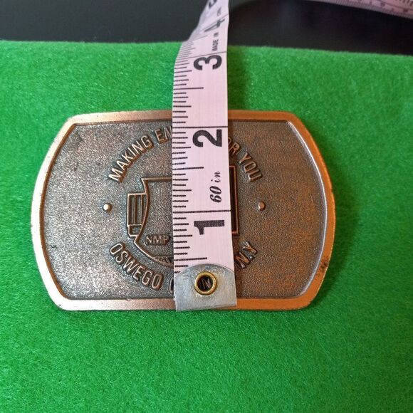 Clinton Nuclear Station//illinois Power Commemorative Belt  Buckle Commemorative Nuclear Power